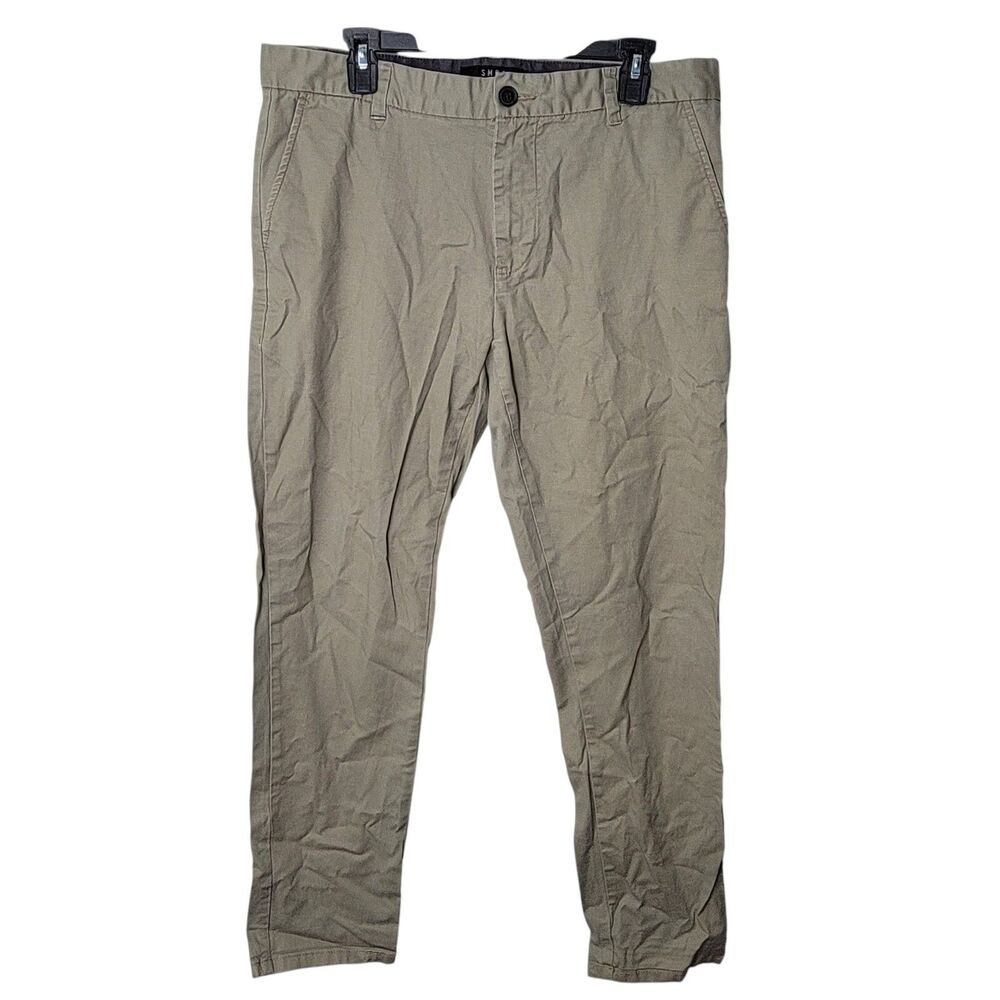 SMOG Mens Size 36 Tan Solid Khaki Chino Pants
